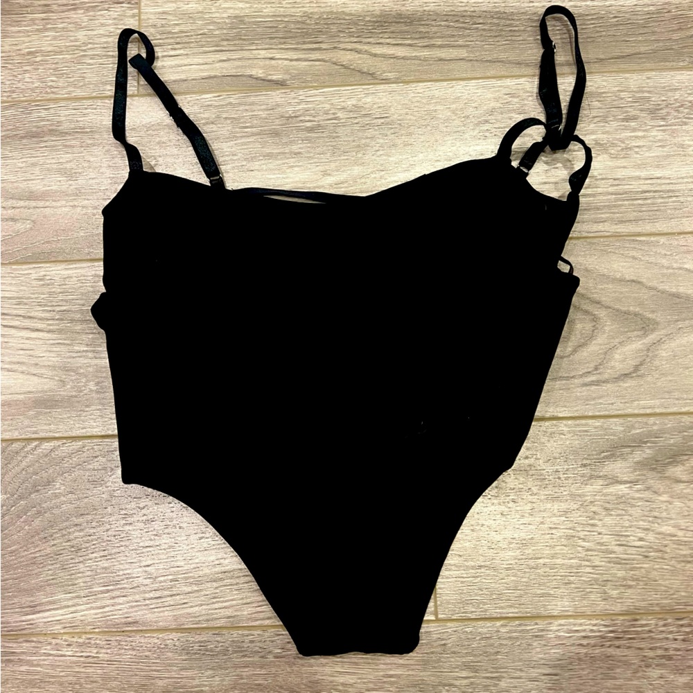 Fashion nova black corset crop top